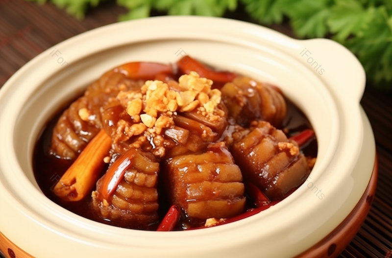 猪肉鲍鱼砂锅红烧肉焖鲍鱼酱汁酱油海鲜中国美食广东菜,高清,摄影图,摄影图片,图片大全,摄影图免费下载